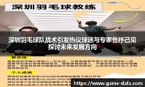 深圳羽毛球队战术引发热议球迷与专家各抒己见探讨未来发展方向